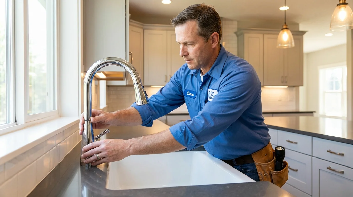 Kitchen faucet installation by Johns Plumbing LLC in Telford