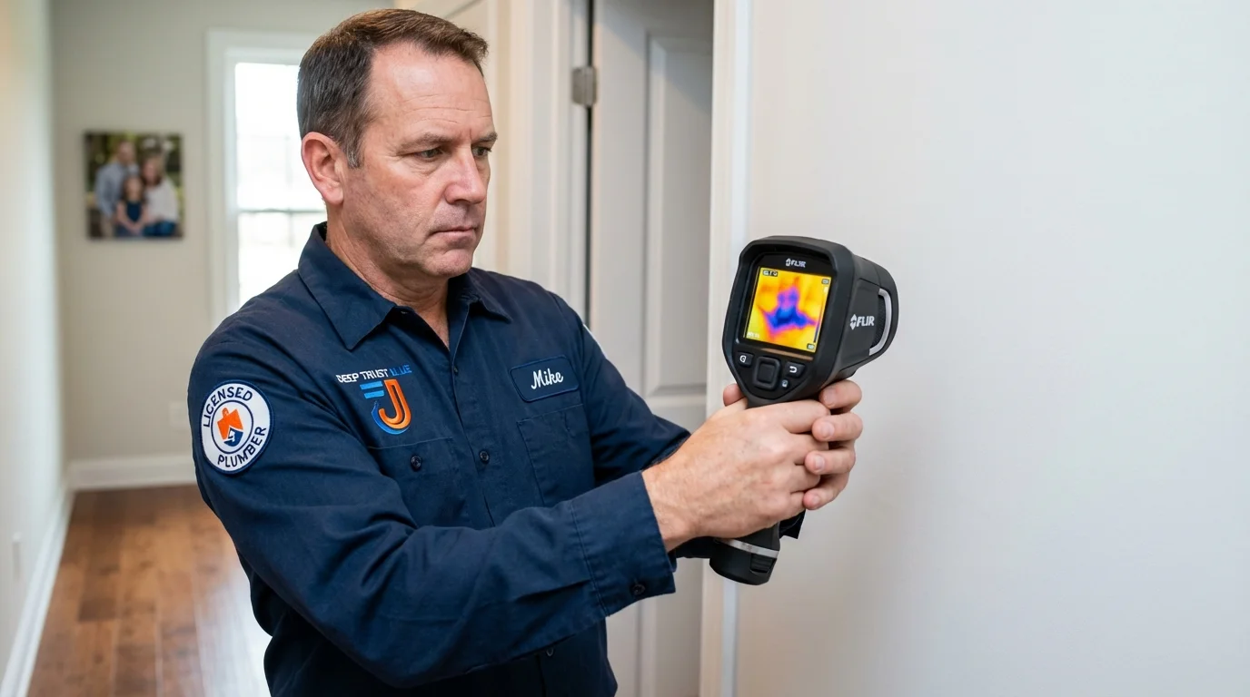 Thermal imaging leak detection by Johns Plumbing LLC in Telford